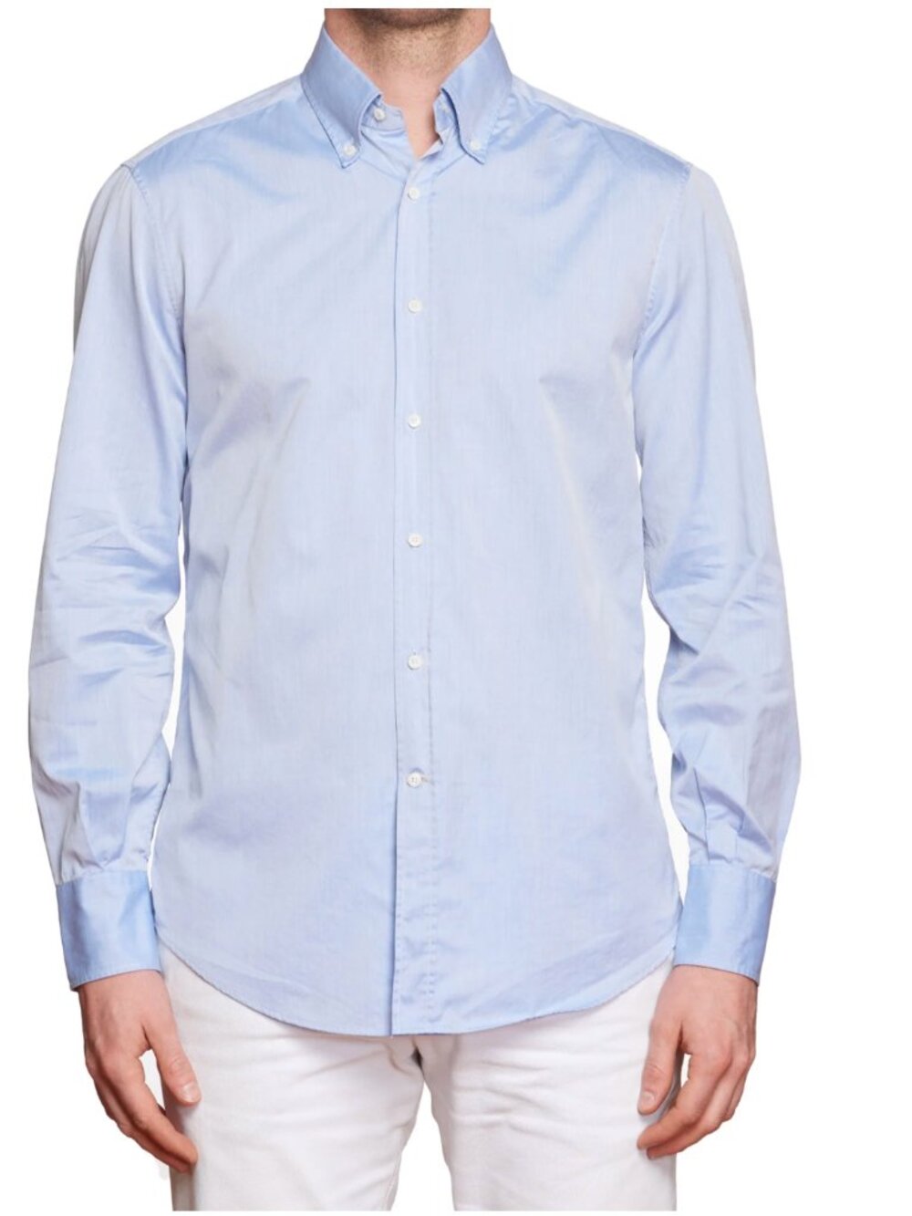 Brunello Cucinelli Basic Fit Sport Dress Shirt Mens Large Blue Long Sleeve - Picture 13 of 13